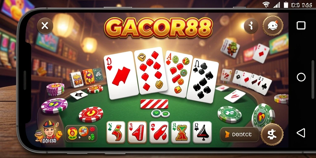 Gameplay seru dan kompetitif dari GACOR88 di layar.