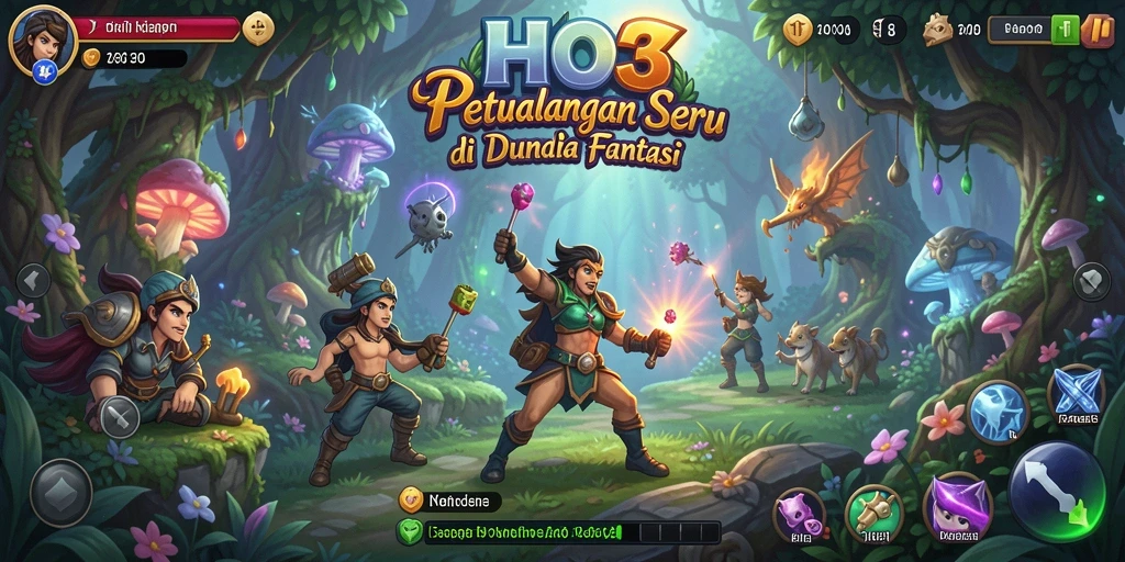 Screenshot gameplay HO3 yang menunjukkan aksi petualangan seru.