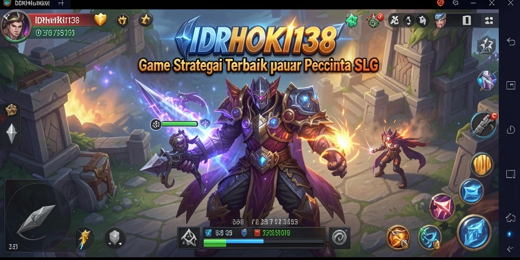 Screenshot utama IDRHOKI138 menampilkan pertempuran strategi yang epik.