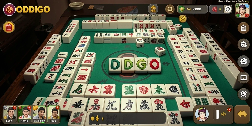 Screenshot gameplay ODDIGO menampilkan tantangan Mahjong yang seru.