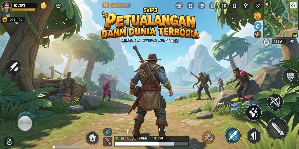 Tampilan gameplay seru di dunia terbuka SVIP3.