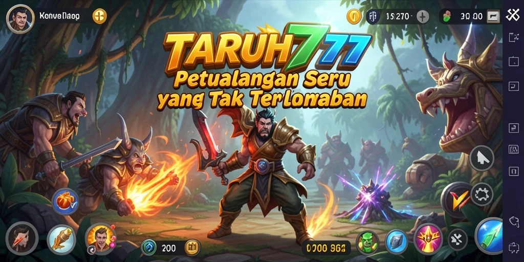 Tampilan menakjubkan dari gameplay petualangan TARUH777.