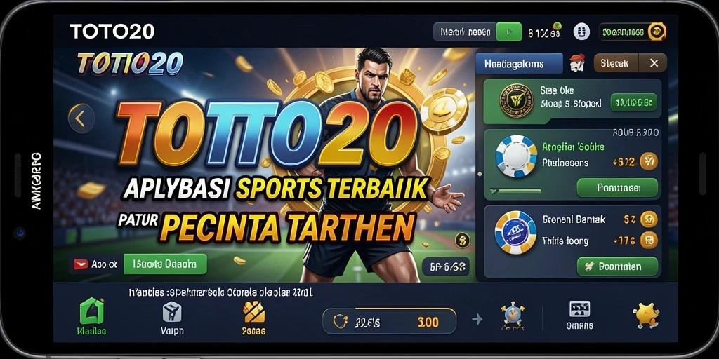 Screenshot TOTO20 menampilkan antarmuka Sportsbook yang intuitif.